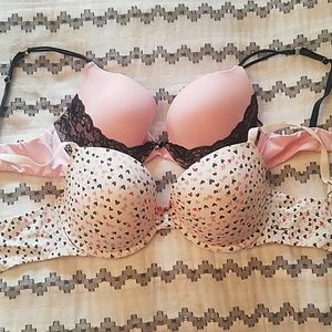 Two cute push up bras